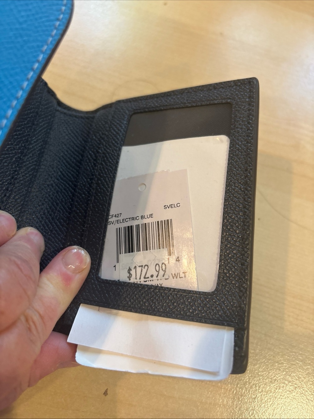 Coach blue fold and snap wallet - Picture 2 of 10